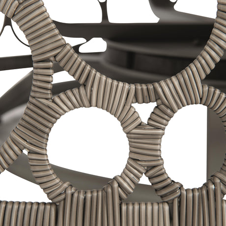 Bali Peppercorn/White/Cream Outdoor Swivel Chair - Ornate Home