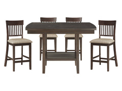Balin Brown 5-piece Dinig Table Set - Ornate Home