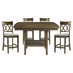 Balin Brown 5pc Dining Set - Ornate Home