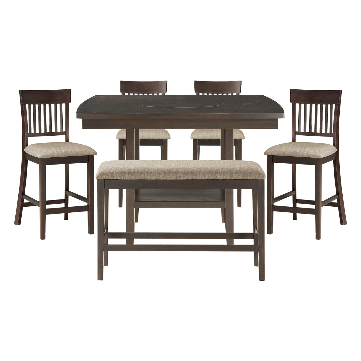 Balin Gray 6pc Dining Set - Ornate Home