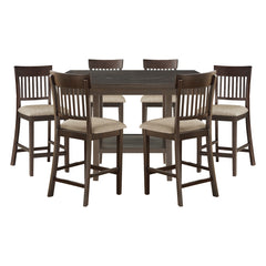Balin Gray 7pc Dining Set - Ornate Home