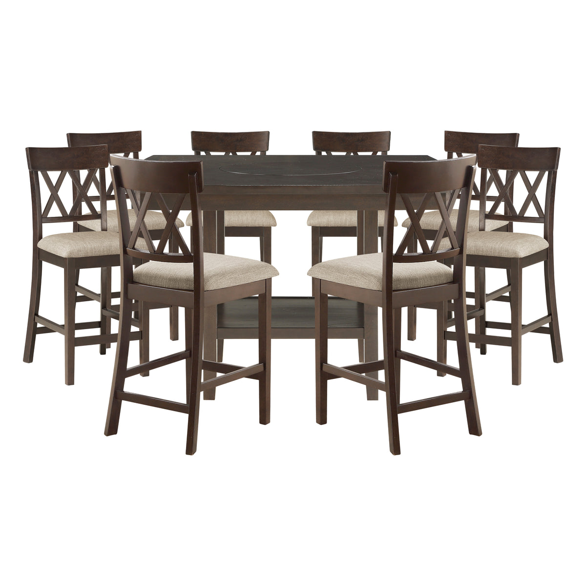 Balin Gray 9pc Dining Set - Ornate Home