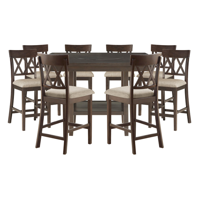 Balin Gray 9pc Dining Set - Ornate Home