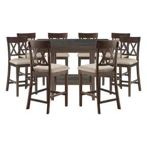 Balin Gray 9pc Dining Set - Ornate Home