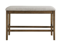 Balin Light Oak/Gray Counter Height Bench - Ornate Home