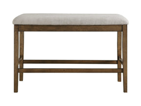 Balin Light Oak/Gray Counter Height Bench - Ornate Home