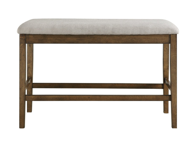 Balin Light Oak/Gray Counter Height Bench - Ornate Home