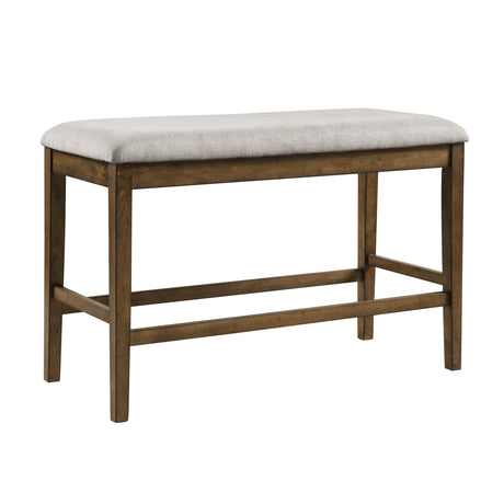 Balin Light Oak/Gray Counter Height Bench - Ornate Home