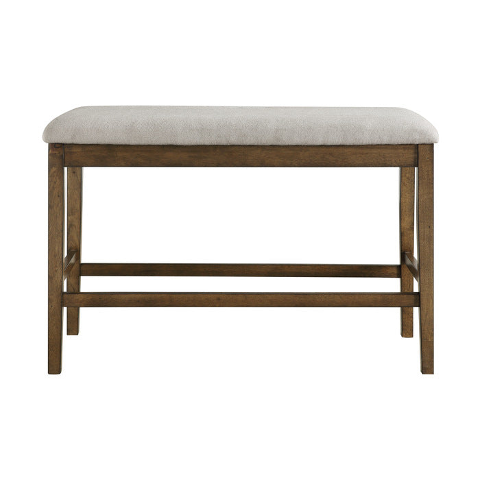 Balin Light Oak/Gray Counter Height Bench - Ornate Home
