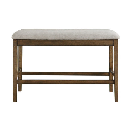 Balin Light Oak/Gray Counter Height Bench - Ornate Home