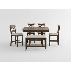 Balin Light Oak/Gray Counter Height Bench - Ornate Home