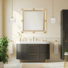 Balkan Gold Golden Square Mirror - Ornate Home