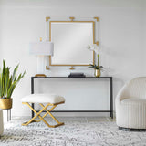 Balkan Gold Golden Square Mirror - Ornate Home