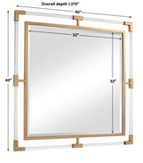 Balkan Gold Golden Square Mirror - Ornate Home