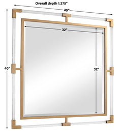 Balkan Gold Golden Square Mirror - Ornate Home