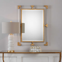 Balkan Gold Modern Wall Mirror - Ornate Home