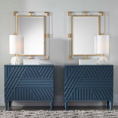 Balkan Gold Modern Wall Mirror - Ornate Home