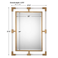 Balkan Gold Modern Wall Mirror - Ornate Home