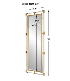 Balkan Gold Tall Mirror - Ornate Home