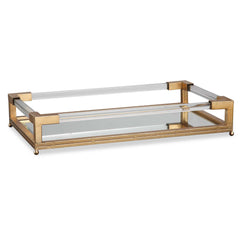 Balkan Gold/White Mirrored Tray - Ornate Home
