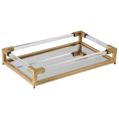 Balkan Gold/White Mirrored Tray - Ornate Home