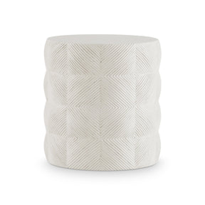 Ballantyne White Outdoor Side Table - Ornate Home