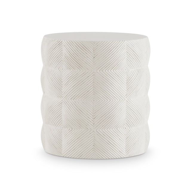 Ballantyne White Outdoor Side Table - Ornate Home