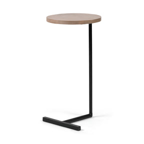 Ballatine Brown/Black Wood Round Top Accent Table - Ornate Home