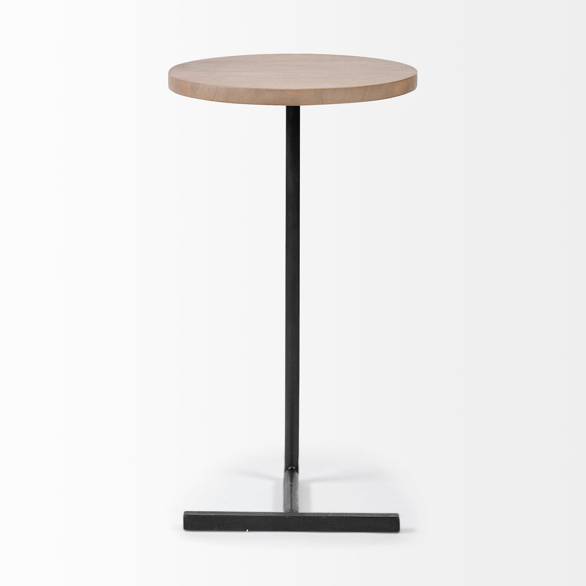 Ballatine Brown/Black Wood Round Top Accent Table - Ornate Home