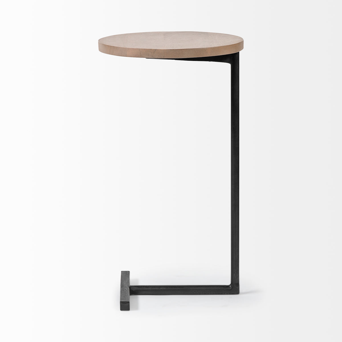 Ballatine Brown/Black Wood Round Top Accent Table - Ornate Home