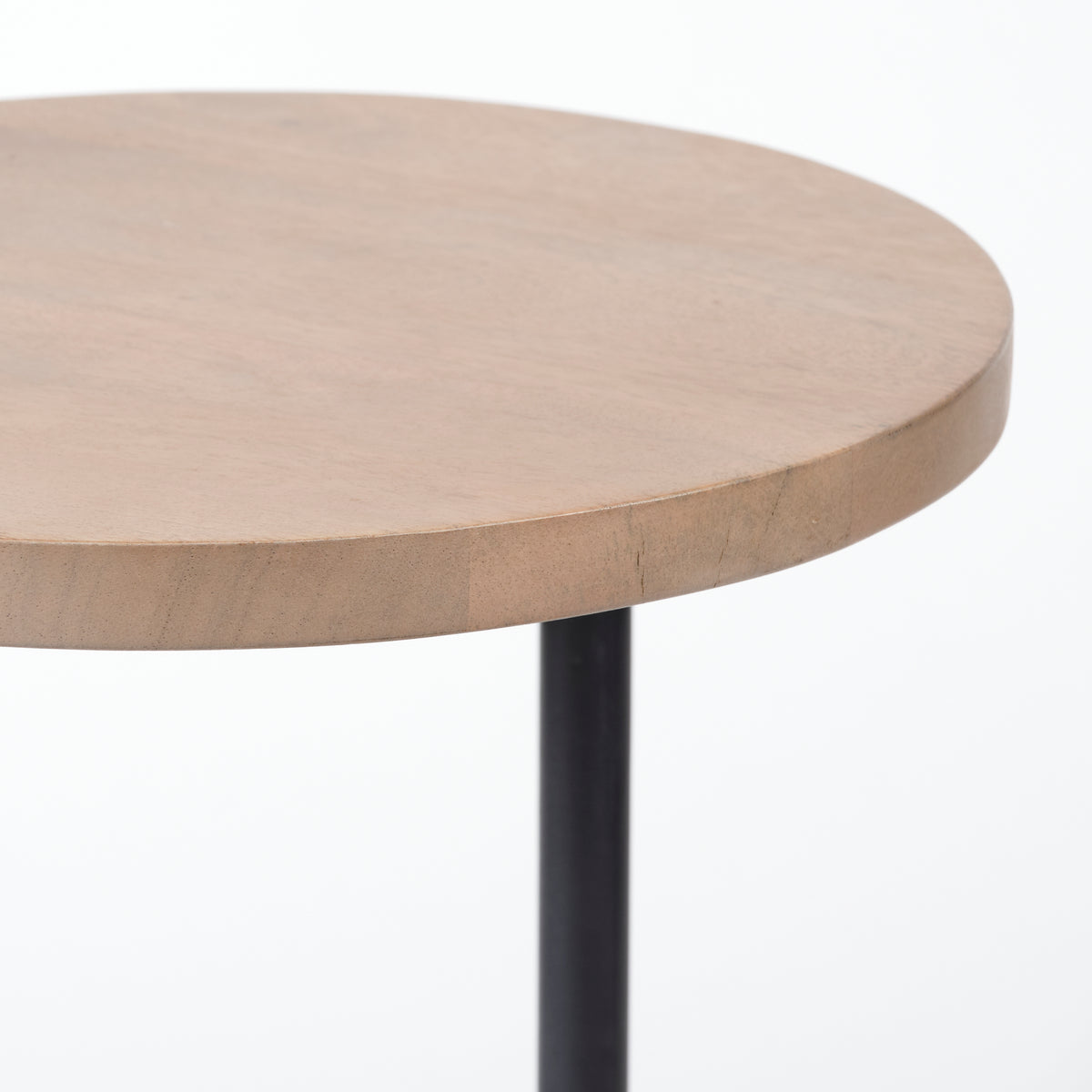 Ballatine Brown/Black Wood Round Top Accent Table - Ornate Home