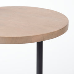 Ballatine Brown/Black Wood Round Top Accent Table