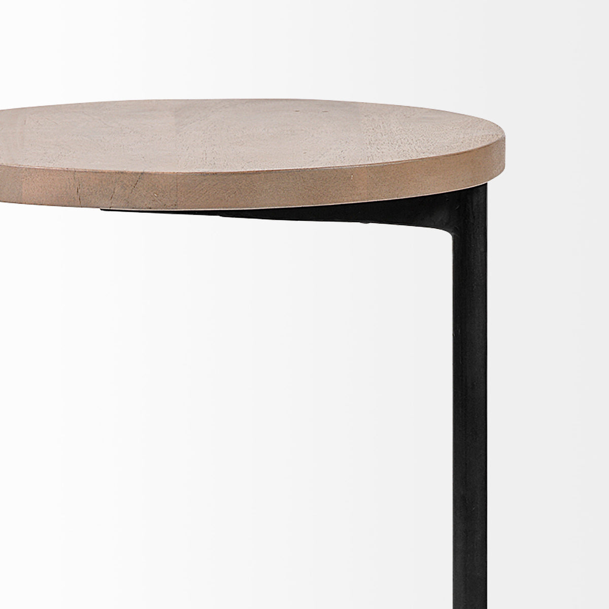 Ballatine Brown/Black Wood Round Top Accent Table - Ornate Home
