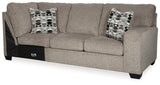 Ballinasloe Platinum 3-Piece Sectional with Ottoman - Ornate Home