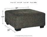 Ballinasloe Smoke Oversized Ottoman (Online Special Price) - Ornate Home