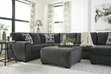 Ballinasloe Smoke Oversized Ottoman (Online Special Price) - Ornate Home