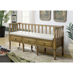 Ballinasloe Weathered Natural Tone Bench - Ornate Home