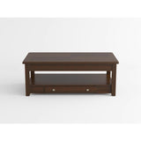 Ballwin Dark Cherry Lift Top Cocktail Table - Ornate Home