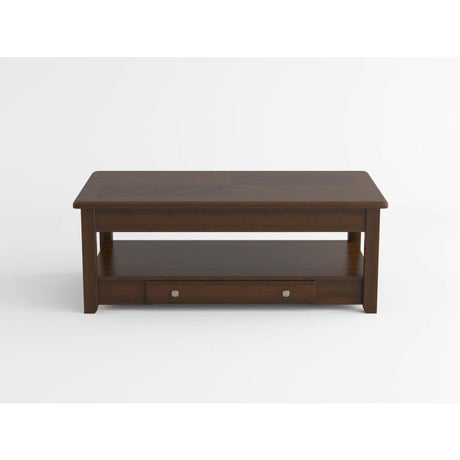 Ballwin Dark Cherry Lift Top Cocktail Table - Ornate Home