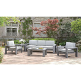 Ballyshannon Gray Outdoor Arm Chair (Set of 2) - Ornate Home