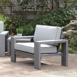 Ballyshannon Gray Outdoor Arm Chair (Set of 2) - Ornate Home