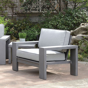 Ballyshannon Gray Outdoor Arm Chair (Set of 2) - Ornate Home