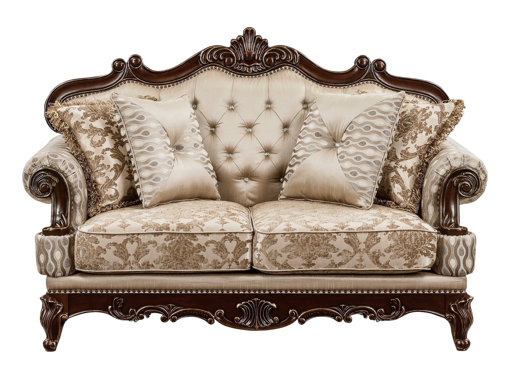 Balthasar Brown Loveseat - Ornate Home