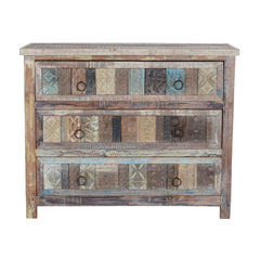 Baltim Butterwood Blend 3 Drawer Cabinet - Ornate Home