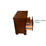 Baltimore Dark Walnut King Storage Bedroom Set / 5pc - Ornate Home