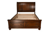 Baltimore Dark Walnut Queen Storage Platform Bed - Ornate Home