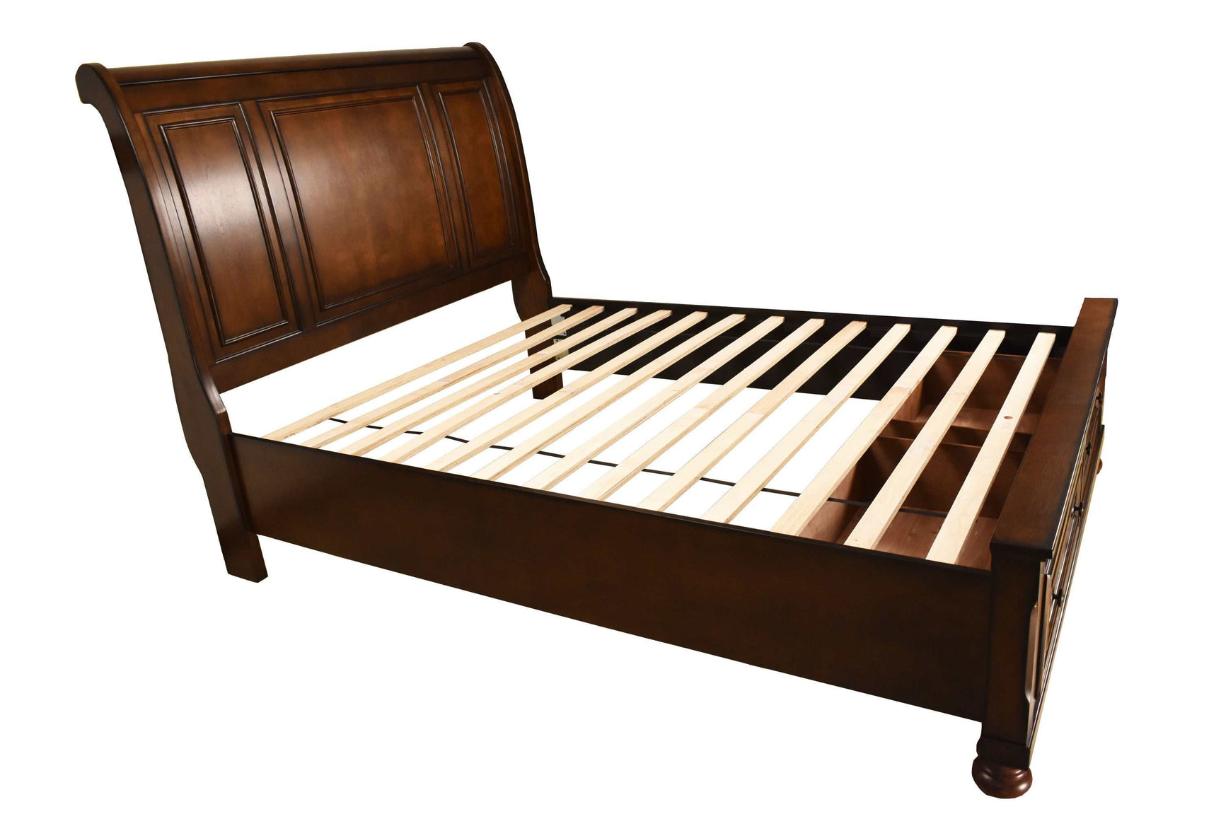 Baltimore Dark Walnut Queen Storage Platform Bed - Ornate Home