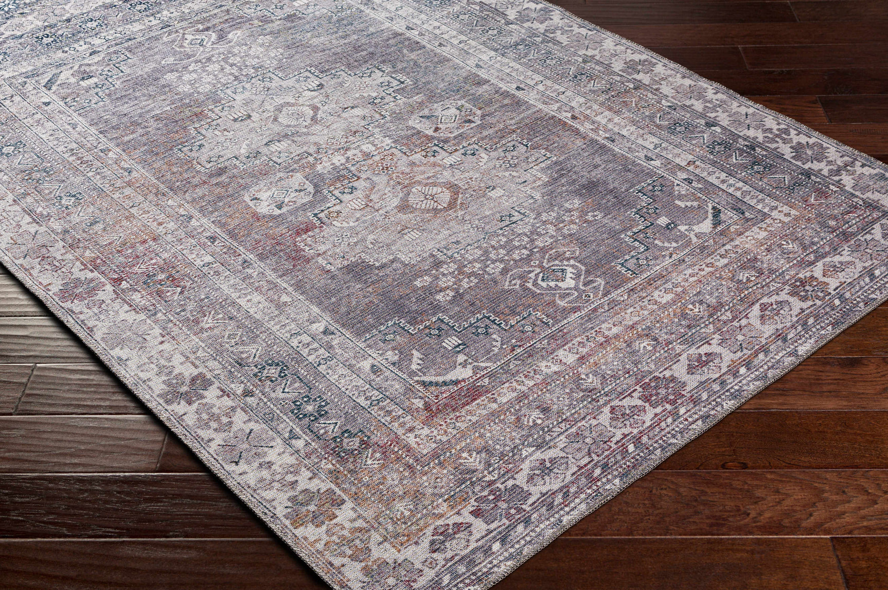 Baltinglass Brown Washable Area Rug - Clearance - Ornate Home