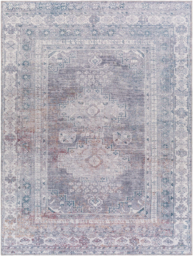Baltinglass Gray Washable Rug - Clearance - Ornate Home