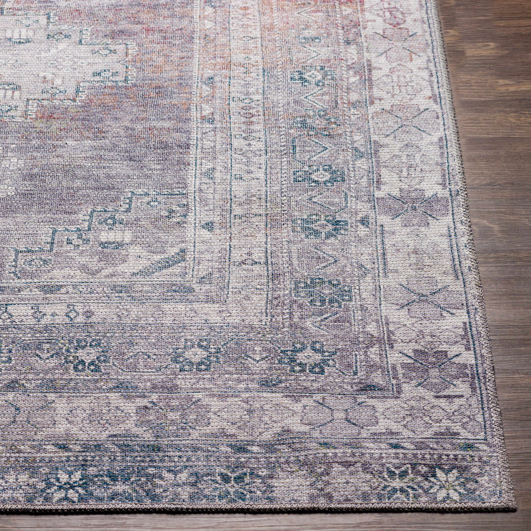 Baltinglass Gray Washable Rug - Clearance - Ornate Home